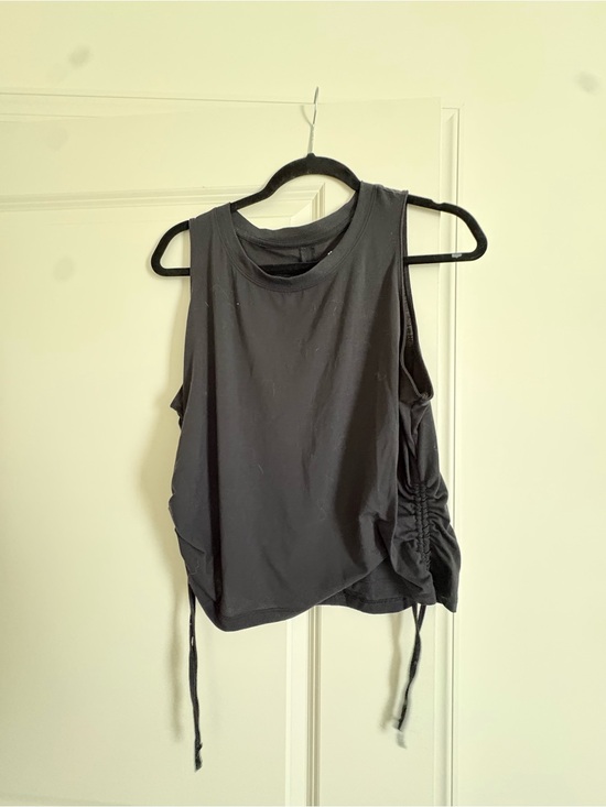 all in motion Tops - all in motion Black Side-Drawstring Muscle Tank